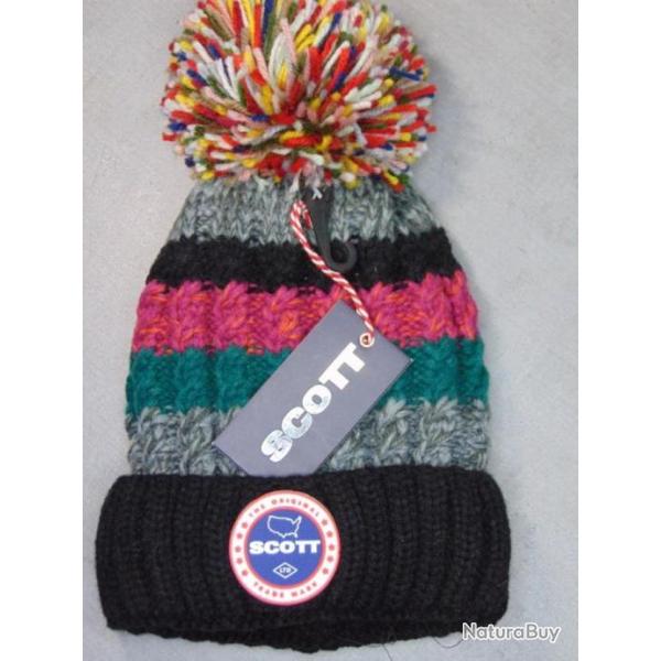 bonnet double polaire scott NOIR