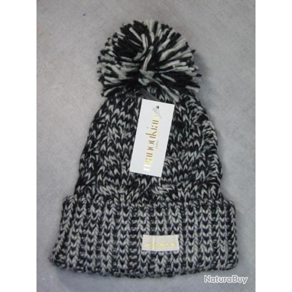 BONNET HIVER MANOUKIAN GRIS FONCE