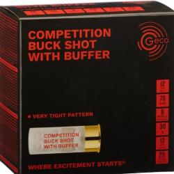 MUNITIONS CHEVROTINE GECO COATED COMPETITION BUCK SHOT 12/70 27,0gr  9 grains par 100