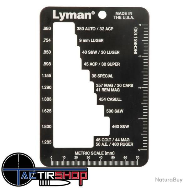 Jauge Lyman E-Zee Pistol & Revolver Case Gauge