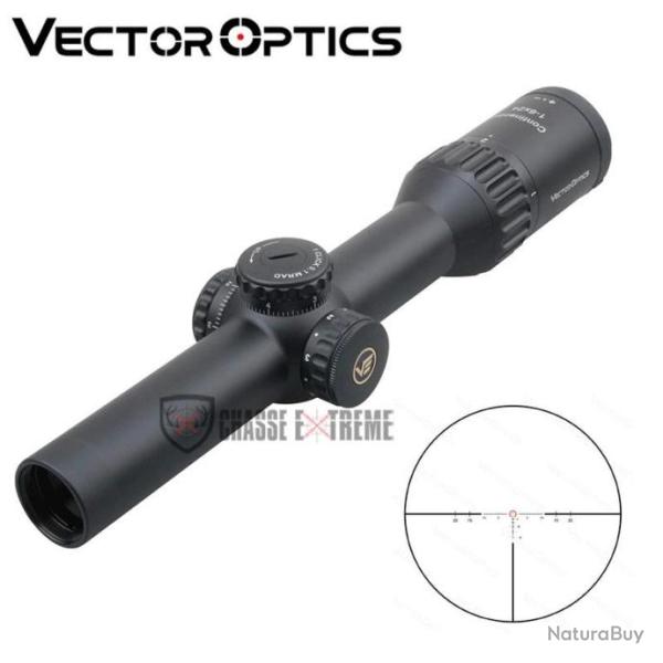 Lunette VECTOR OPTICS Continental 1-6x24 Sfp Ret Tactical Bdc