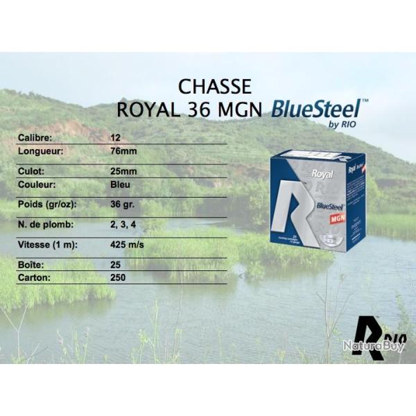RIO ROYAL BLUE STEEL 12 76 36 GRAMMES PAR 25