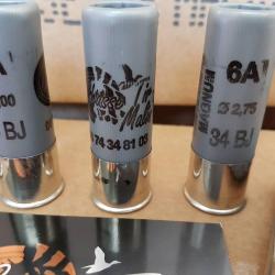 CARTOUCHE ACIER MAGNUM CHASSE TIR MALIN 34g 12/76 4
