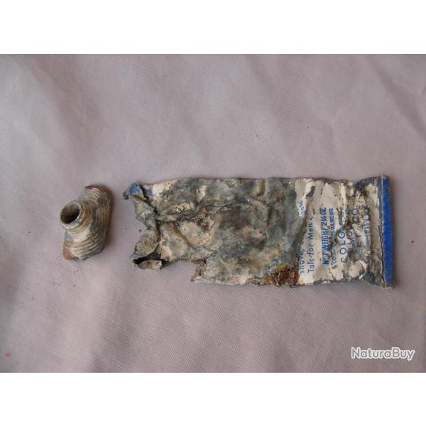 WW2 US TUBE CR�ME RASAGE VIDE AM�RICAIN R�GLEMENTAIRE " COLGATE " 100% DE TERRAIN R�F�RENC� G.I.