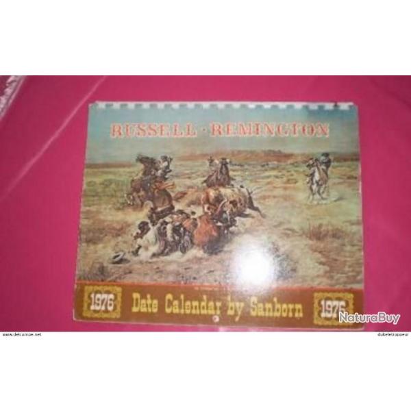 Calendrier C.M.RUSSELL & REMINGTON 1976 ! Collection !