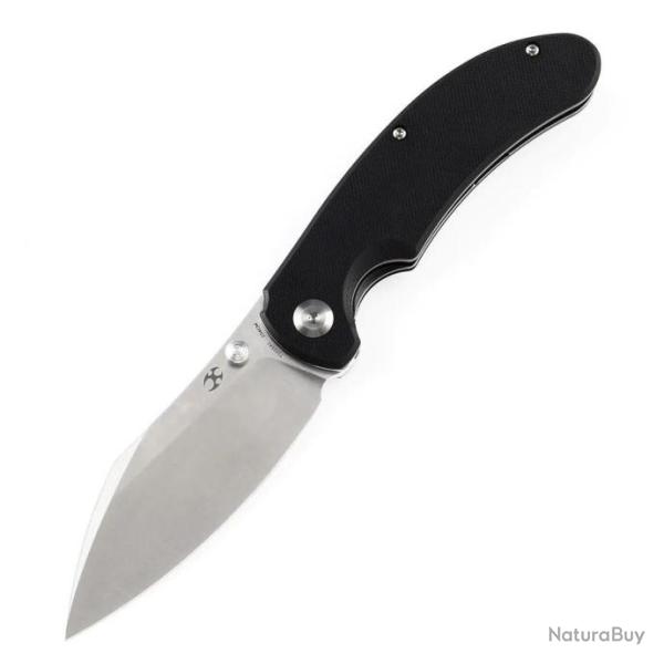 Couteau Kansept Nesstreet Black Lame Acier 154CM Satin Sheepsfoot Manche G10 IKBS Linerlock KT1039A1