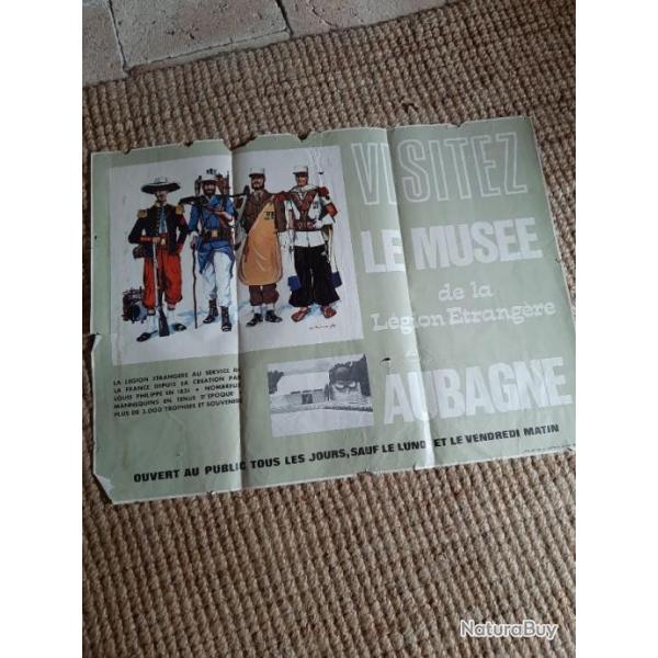 Affiche ancienne musee de la l�gion �trang�re � aubagne