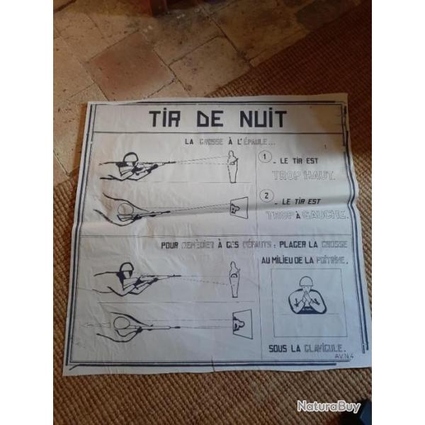 Grande affiche de stand de tir militaire tir de nuit