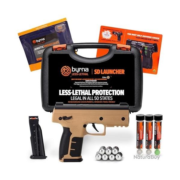 PACK COMPLET DEFENSE BYRNA SD TAN - CO2 -  CALIBRE 68