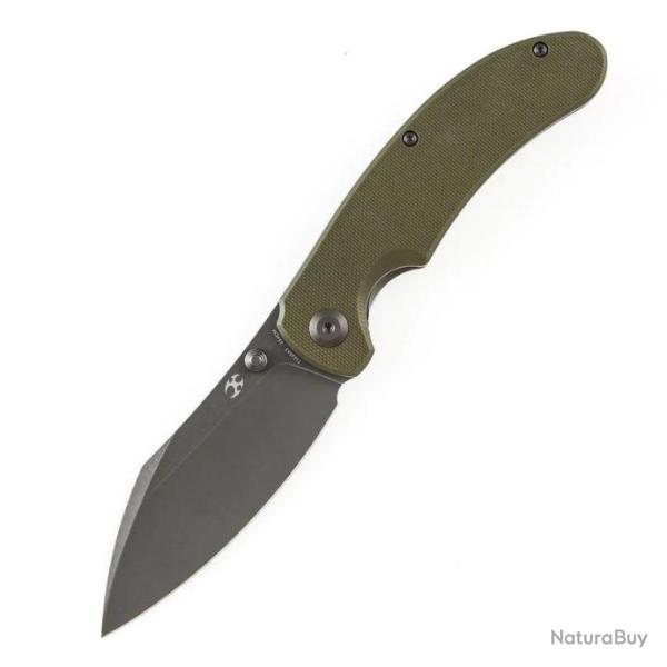 Couteau Kansept Nesstreet Olive Lame Acier 154CM Stonewash Sheepsfoot Manche G10 IKBS KT1039A3