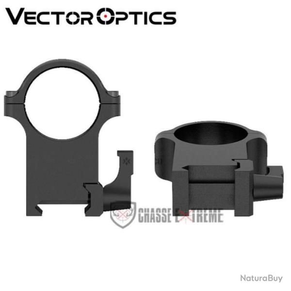 Collier VECTOR OPTICS Acier Weaver 30mm Haut