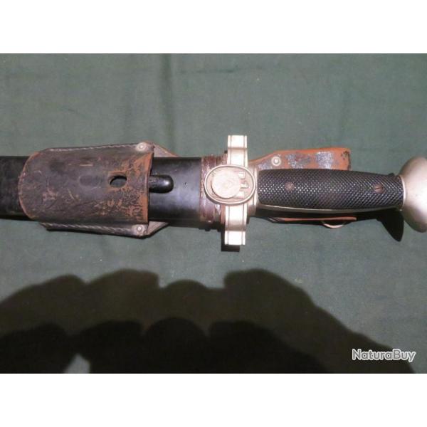 PORTE FOURREAU CUIR POUR  DAGUE DRK TROUPE