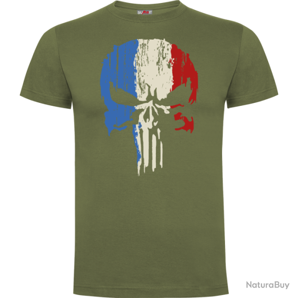 Tee shirt Punisher Couleur Kaki