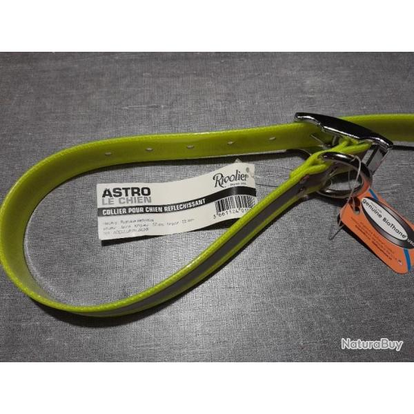 1 collier  biothane fluorescent grav�.