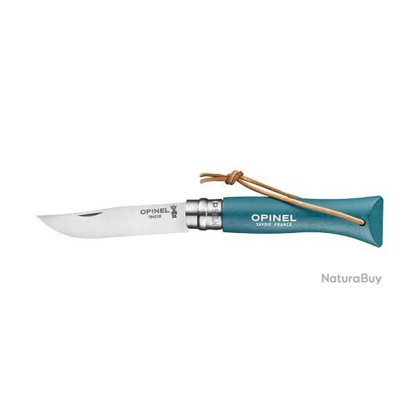 Couteau pliant Opinel Baroudeur N06 Inox Turquoise