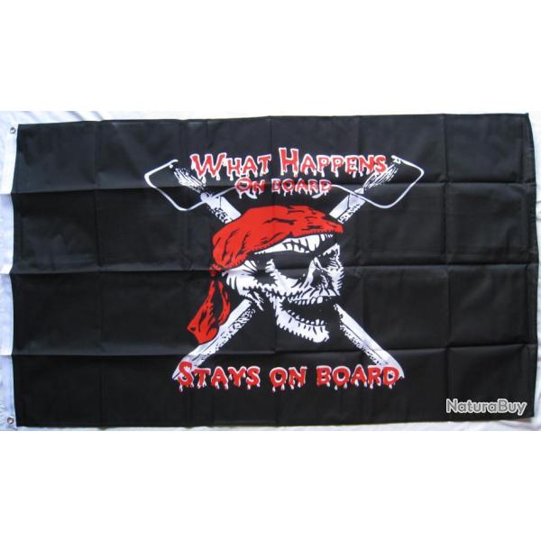 DRAPEAU  PIRATE / WHAT HAPPENS ON BOARD - Ref.118