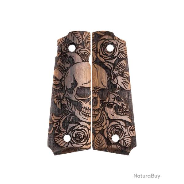 PLAQUETTE BOIS PT1911 SKULL