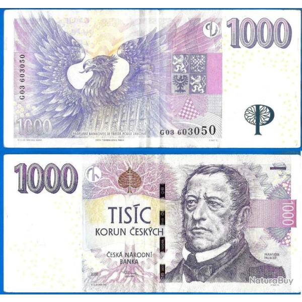 Republique Tcheque 1000 Couronnes 2008 Billet Couronne Korun Tchequie
