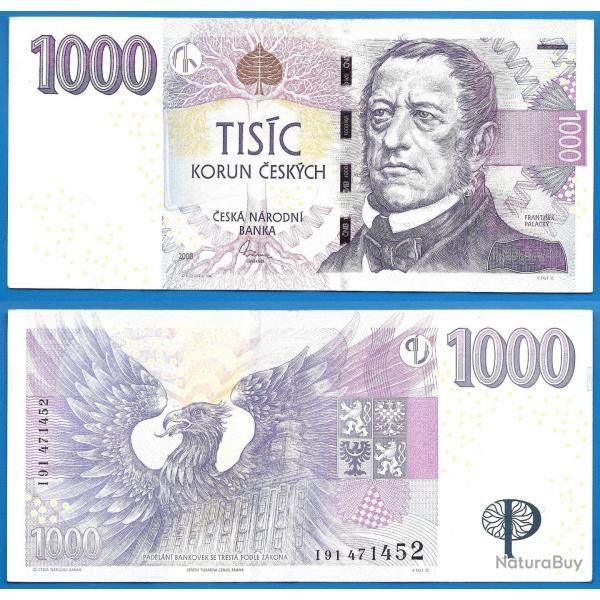 Republique Tcheque 1000 Couronnes 2008 Billet Couronne Korun Tchequie
