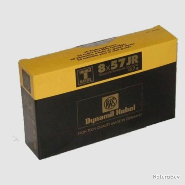 Munitions RWS 8x57JR Teil mantel 12.7g/196gr