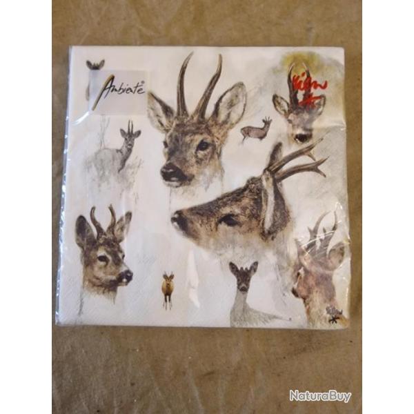 Serviette en papier d�cor brocard (x20) - HILMAR SUPER DESTOCK !!!