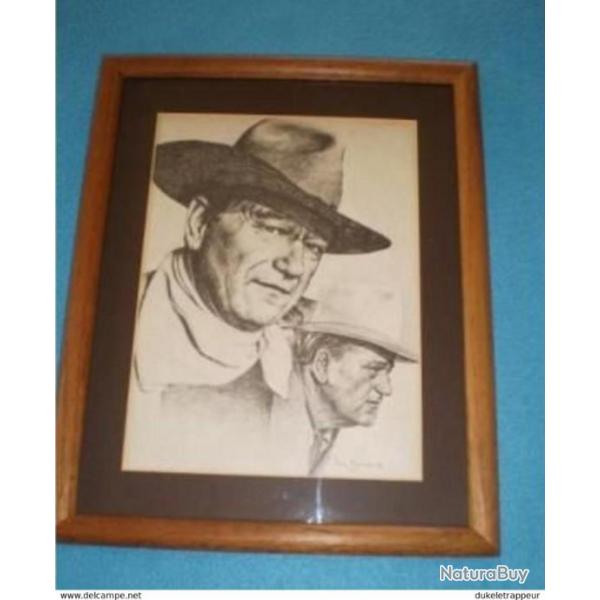 Cadre John WAYNE par Penny ALEXANDER 1978. Collection !!!