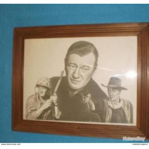 Cadre John WAYNE par Micha�l (Mike) IRVIN 1987. Collection !!!