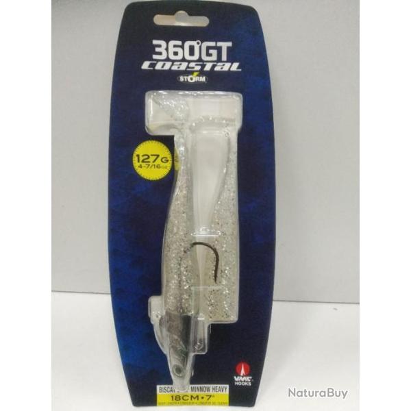 !! STORM BISCAY DEEP MINNOW HEAVY 18CM 127GR SILVER GLITTER !!