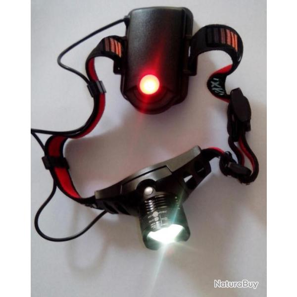 Lampe frontale puissante avec led rouge pour la s�curit� par VISIMAXI