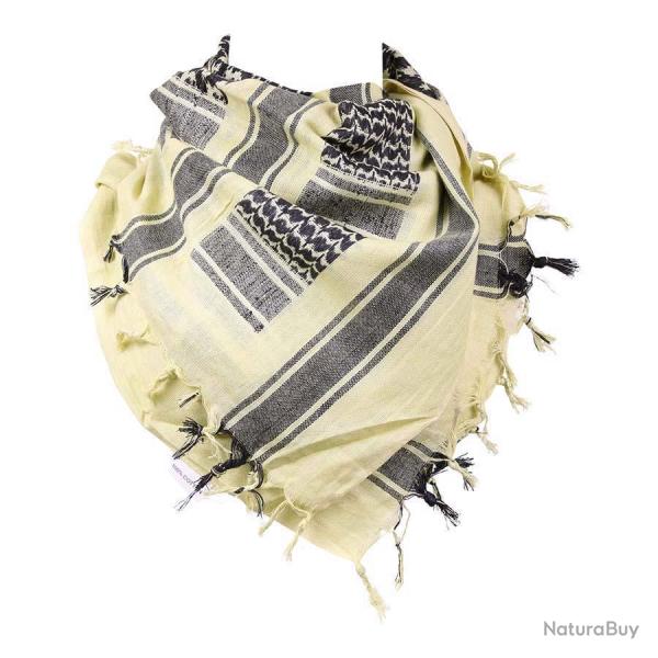 Keffieh foulard Palestinien (Couleur Noir/Sable)