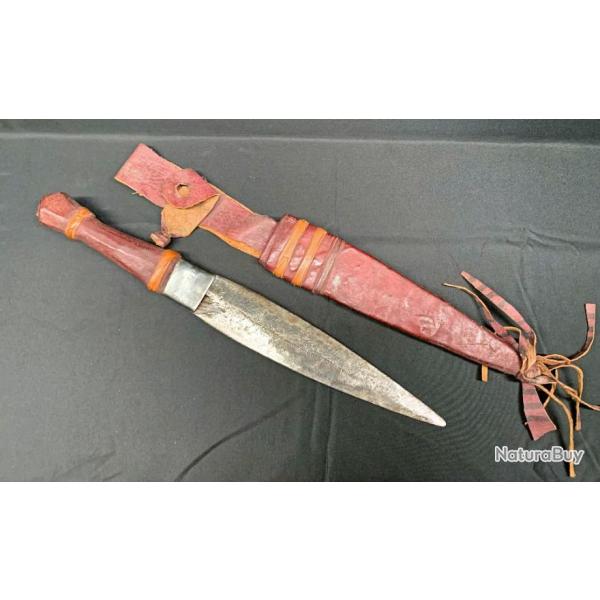 LONG COUTEAU AFRICAIN DU BURKINA FASO ETHNIE MALINKE, XX SIECLE