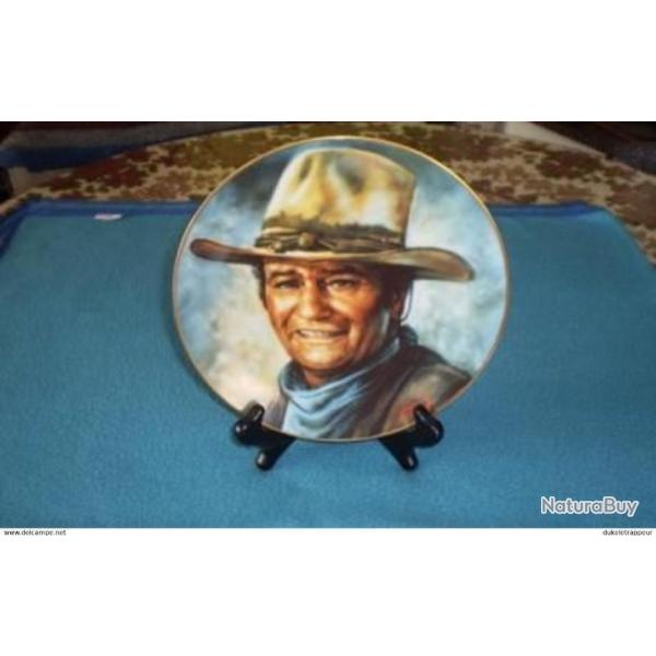 Assiette John WAYNE par Clarence THORPE 1985 ! 7500 EXEMPLAIRES ! Collection !