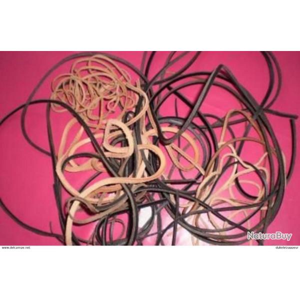 Lot de Lacets carrs en cuir-daim ! 2