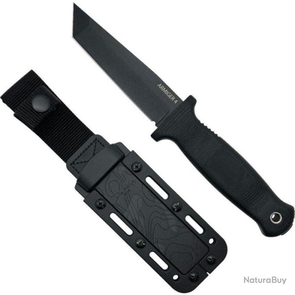 Couteau Demko Armiger 4 Lame Acier 80CrV2 Tanto Manche Polym�re Etui Kydex DEM09646