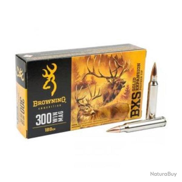 Cartouches Browning BXS 180 gr - Cal. 300 Win - Par 5