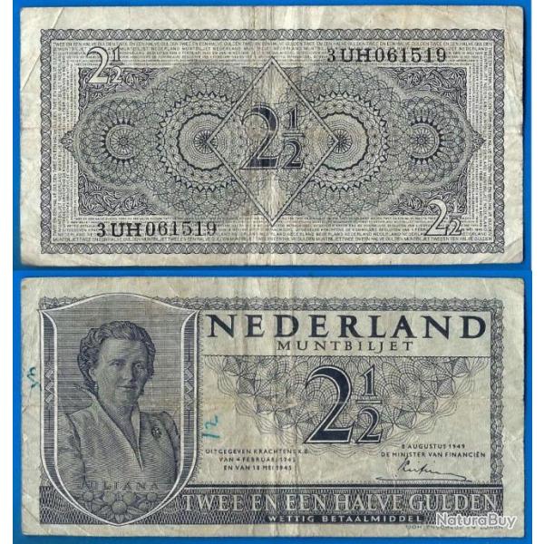 Pays Bas 2 1/2 Gulden 1943 Billet Netherlands 2.5 Guldens