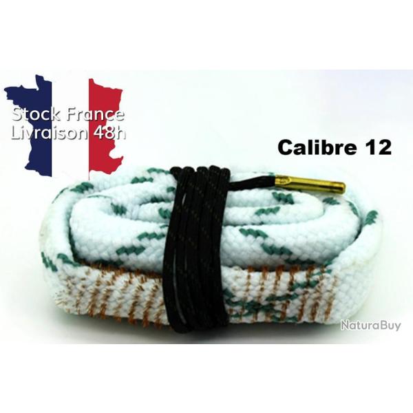Cordon de nettoyage Boresnake calibre 12 - Envoi rapide depuis la France