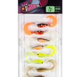 Leurre Souple Fox Rage Micro Grub 4cm UV Mixed Colour 4cm UV Red Wake, UV Hot Olive, UV Chartreuse A