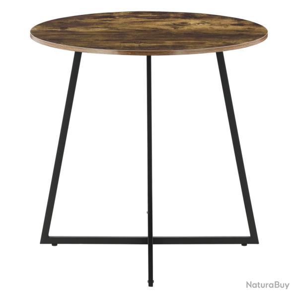 Table de salle � manger 78 x 80 cm effet bois fonc� 03_0008708
