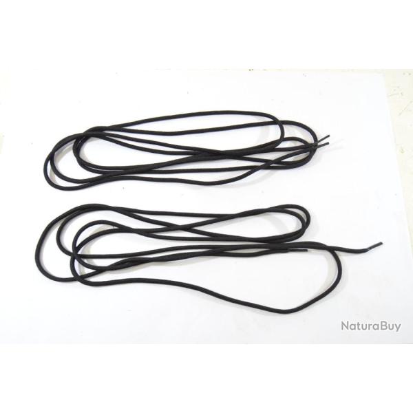 Paire de lacets 235cm pour rangers / bottes militaires, chasse, pche. Surplus