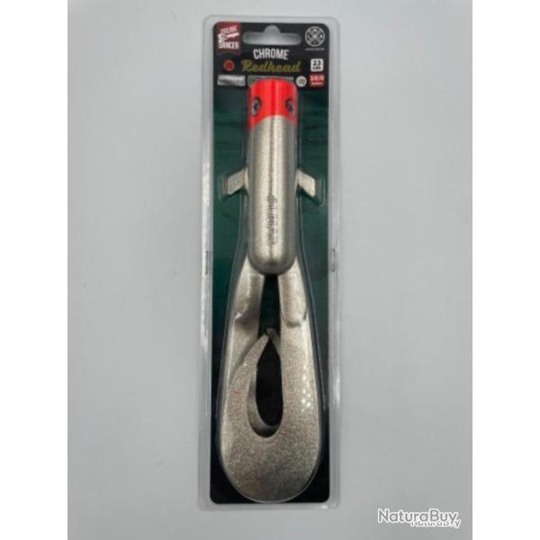 Leurres souple LMAB drunk dancer chrome redhead 23 cm