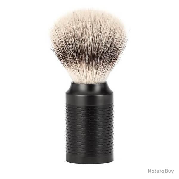 31M96JET Blaireau Muhle Rocca synth�tique argent� inox noir