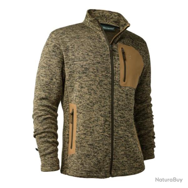 Veste polaire Deerhunter tricot�e Sarek Butternut Melange