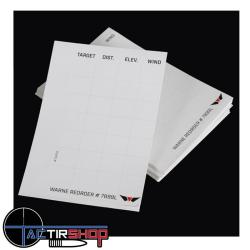 Carte de rechange pour porte carte Pr&eacute;cision Rifle Warne Universal Data Card Holder