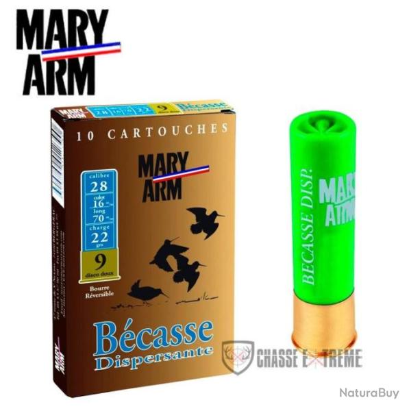 10 Cartouche MARY ARM B�casse Dispersante 22gr Cal 28/70 Pb 9