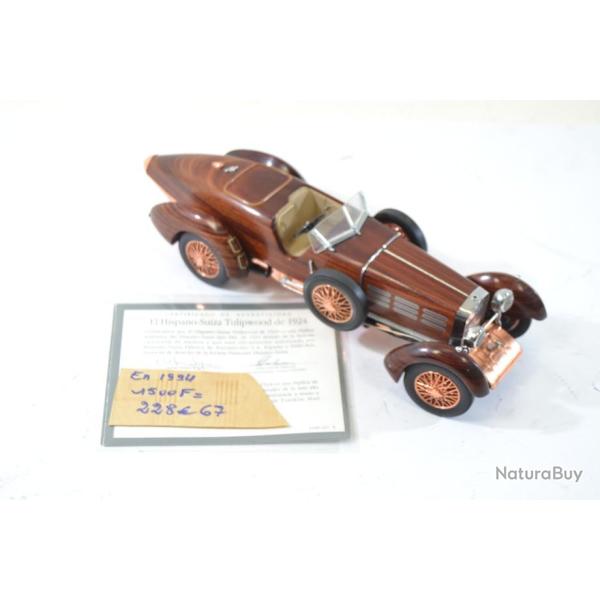 Voiture miniature Franklin mint 1924 hispano-suiza tulipwood 1:24