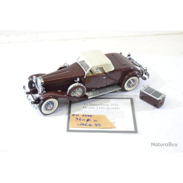 Voiture miniature Franklin mint DUESENBERG Classe J Tourer bordeaux 1935 1/24