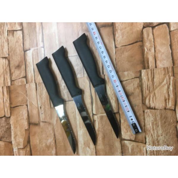 Lot de 3 couteaux cte  l'os 