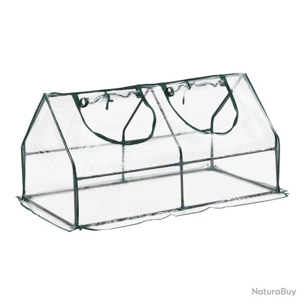 Ch�ssis de jardin serre � 2 fen�tres en acier et PVC 120 x 60 x 60 cm 03_0008267
