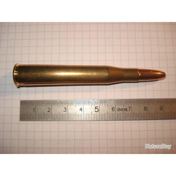 une cartouche 30 super flanged ou 300 holland et holland flanged pour collection, ogive demi blind�e